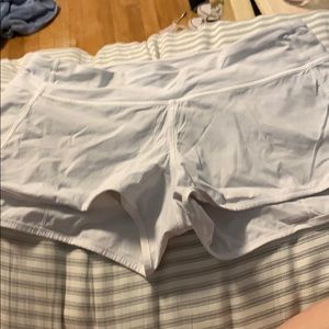 white lulu lemon shorts